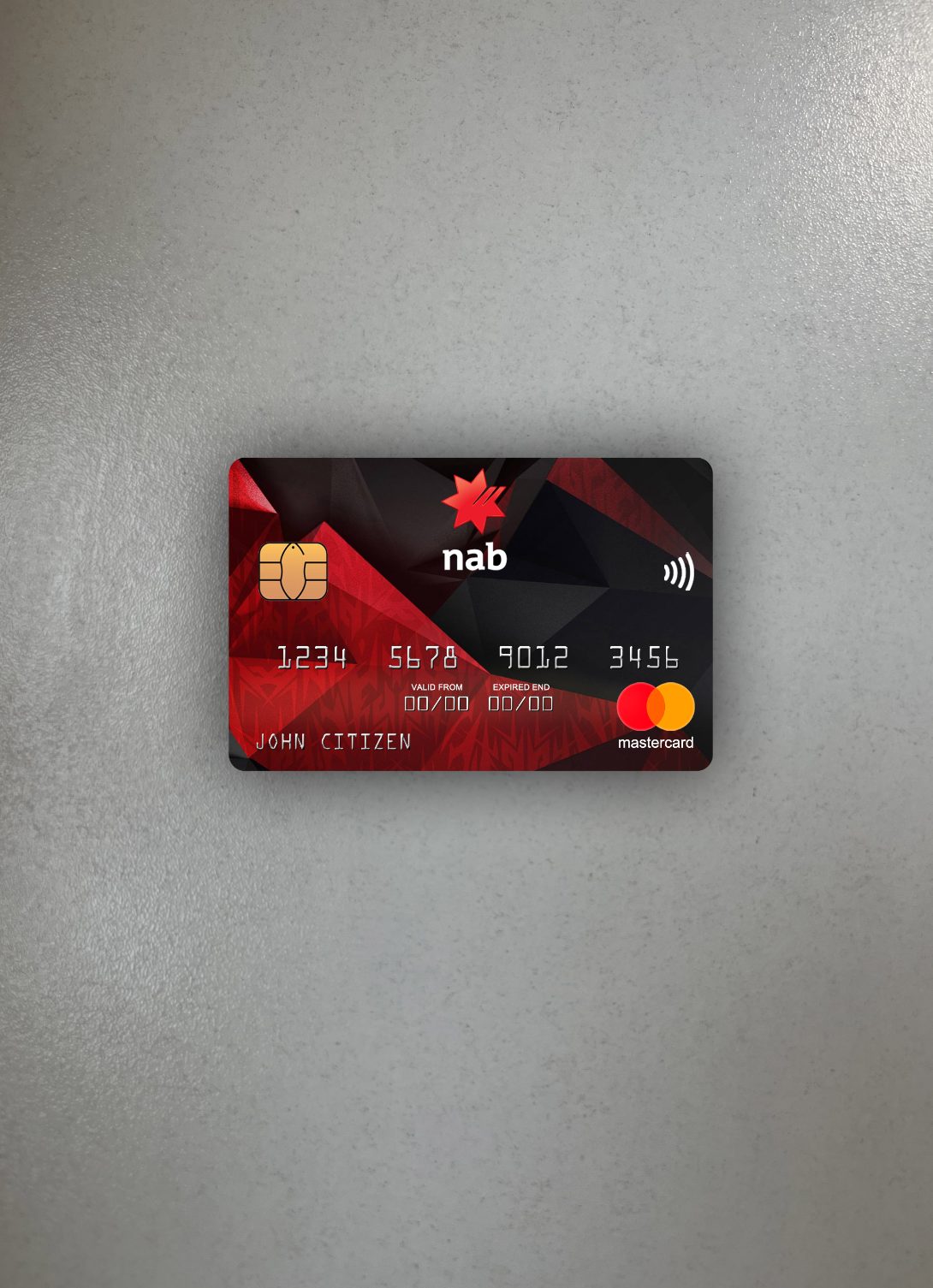 Download USA NAB bank mastercard photolook front Photoshop template